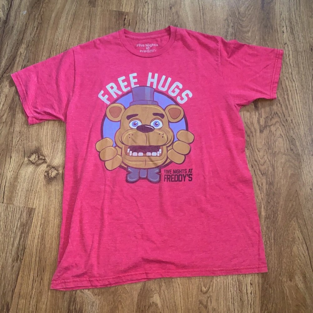 Five nights at Freddy’s graphic red t shirt sz large